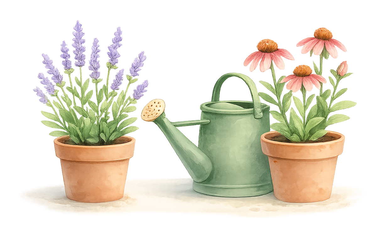 Colorful garden flowers